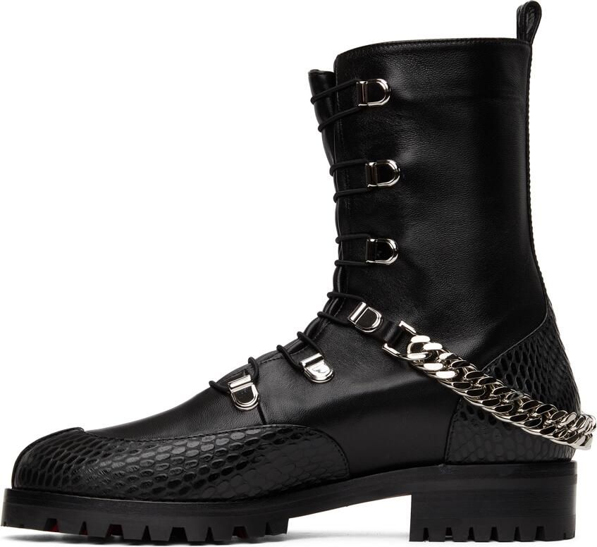 Christian Louboutin Black Horse Guarda Boots - Picture 2