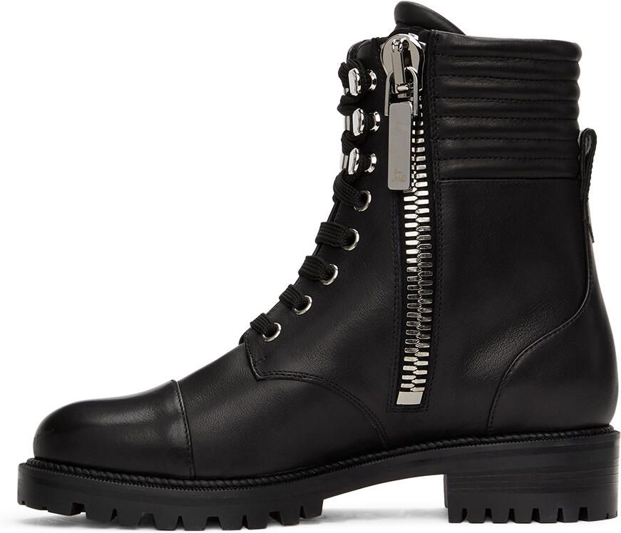 Christian Louboutin Black Leather En Hiver Ankle Boots