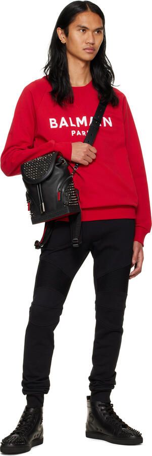 Christian Louboutin Black Louis Junior Spikes Sneakers - Picture 5