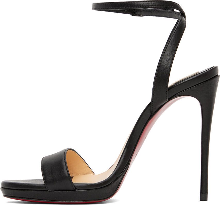 Christian Louboutin Black Loubi Queen 120 Heeled Sandals - Picture 3
