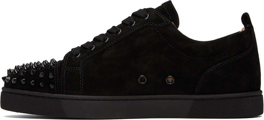 Christian Louboutin Black Louis Junior Spikes Low-Top Sneakers - Picture 3