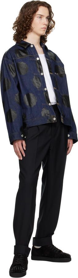 Christian Louboutin Black Louis Junior Spikes Low-Top Sneakers - Picture 4