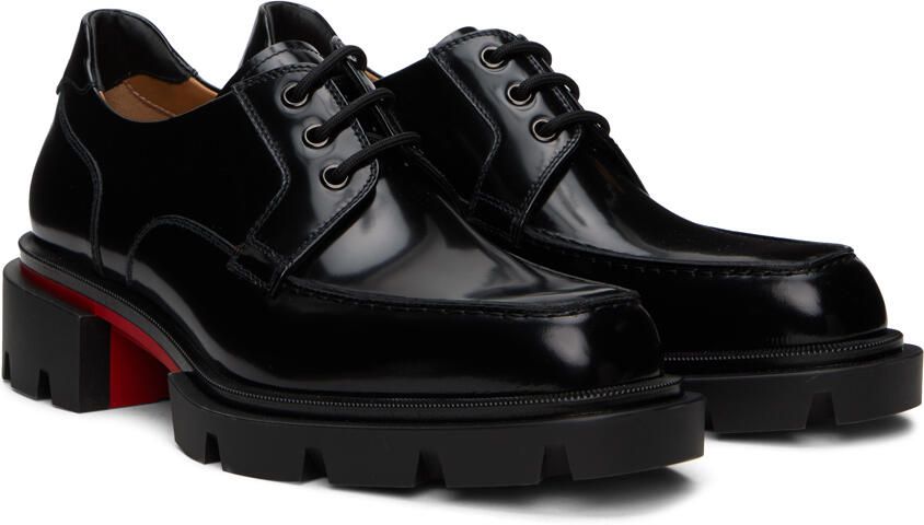 Christian Louboutin Black Our Georges Lace-Up Shoes - Picture 2