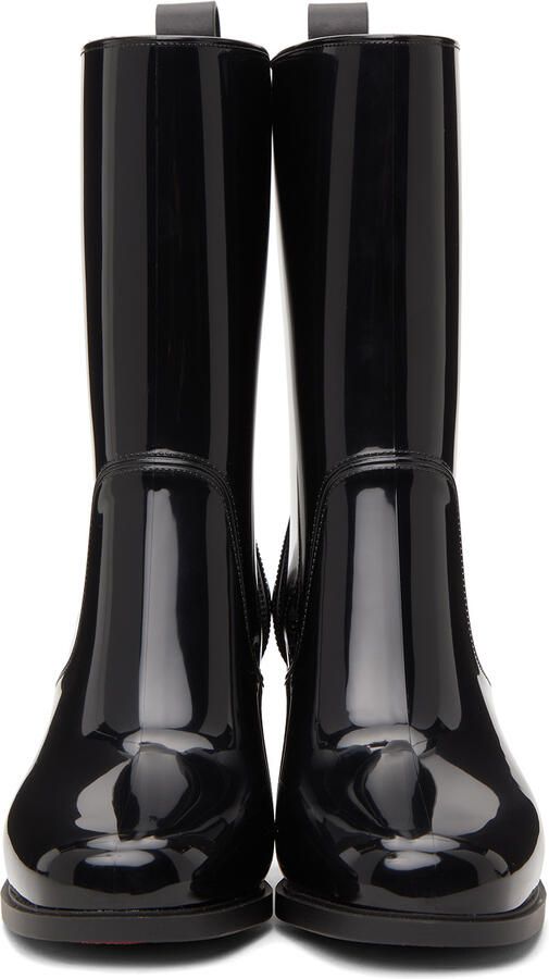 Christian Louboutin Black PVC Loubirain 70 Boots - Picture 2