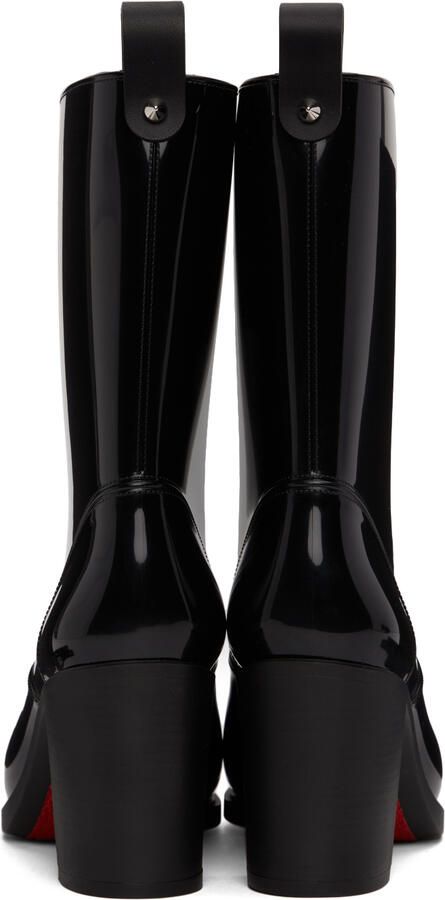 Christian Louboutin Black PVC Loubiran 70 Boots - Picture 3