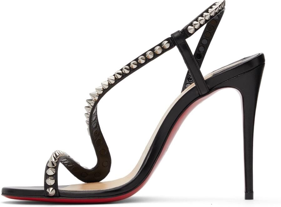 Christian Louboutin Black Rosalie Spikes 100 Heeled Sandals - Picture 3