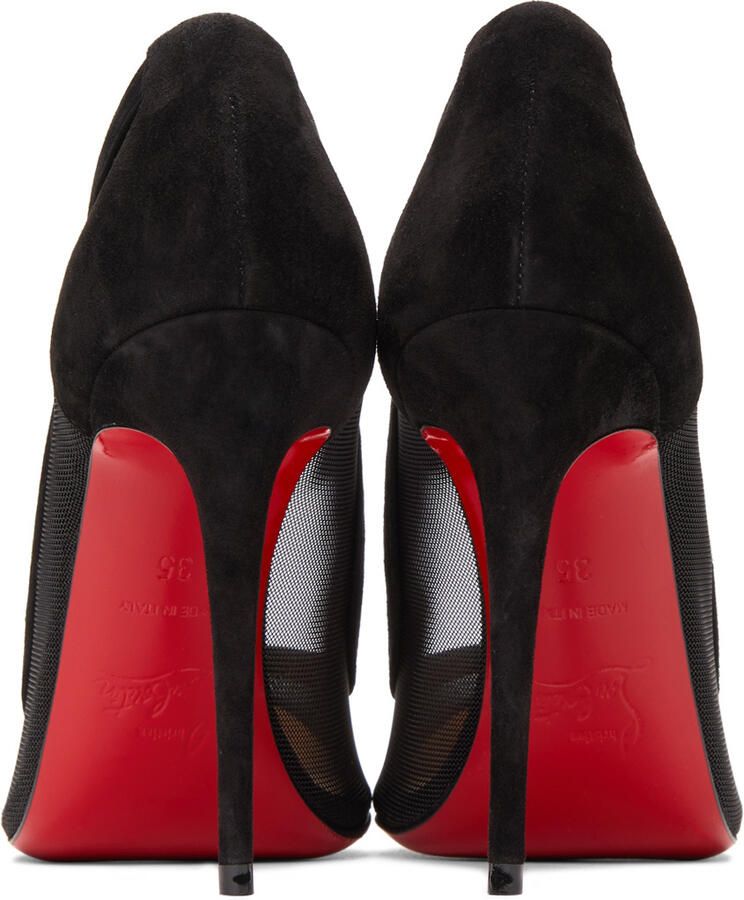 Christian Louboutin Black Suede Galativi 100 Heels - Picture 2