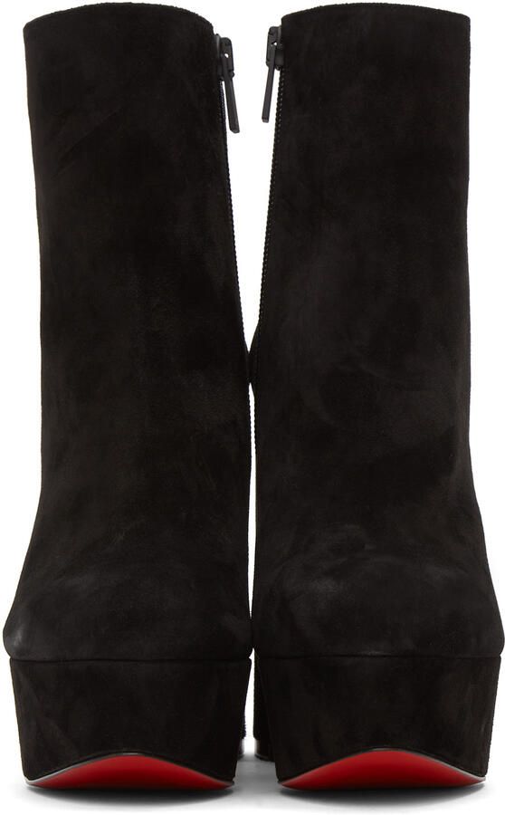 Christian Louboutin Black Suede Movida 130 Boots - Picture 2
