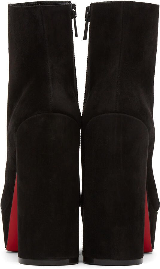 Christian Louboutin Black Suede Movida 130 Boots - Picture 3