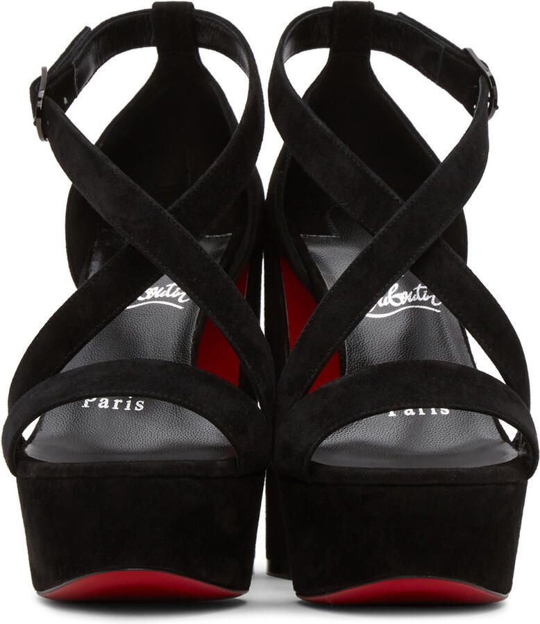 Christian Louboutin Black Suede Movida 130 Heels