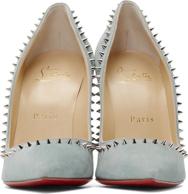 Christian Louboutin Blue Anjalina 100 Heels - Picture 3