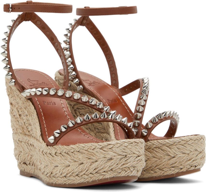 Christian Louboutin Brown Mafaldina Zeppa 120 Heeled Sandals
