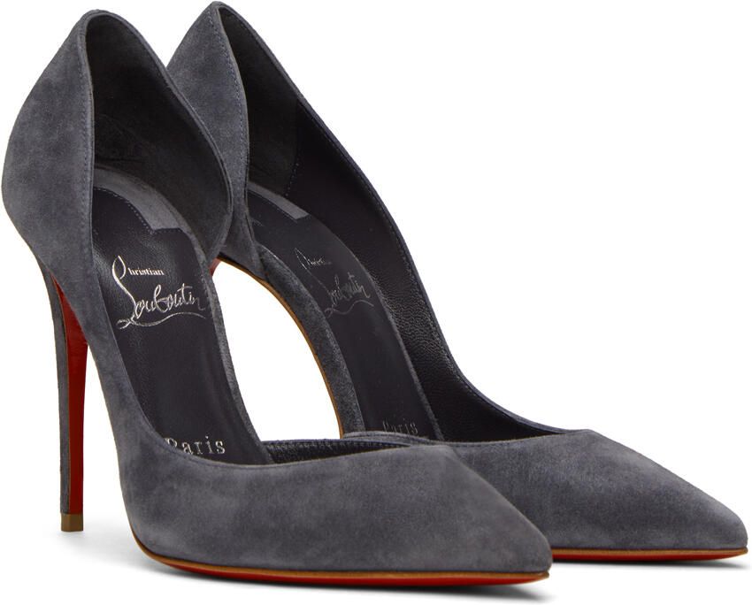 Christian Louboutin Gray Iriza 100 Heels - Picture 2
