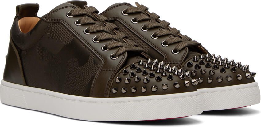 Christian Louboutin Khaki Louis Junior Spikes Sneakers - Picture 2