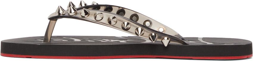 Christian Louboutin Loubi Flip Spikes Donna Flat Sandals - Picture 4