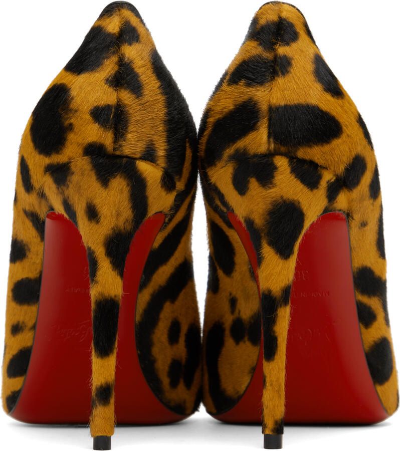 Christian Louboutin Orange & Black Kate 100 Heels