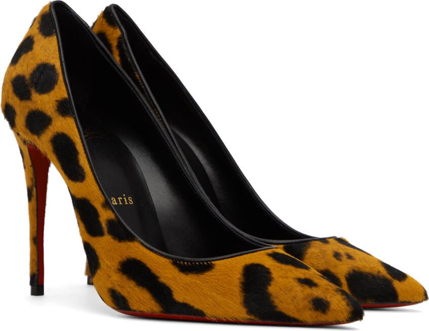 Christian Louboutin Orange & Black Kate 100 Heels - Picture 2