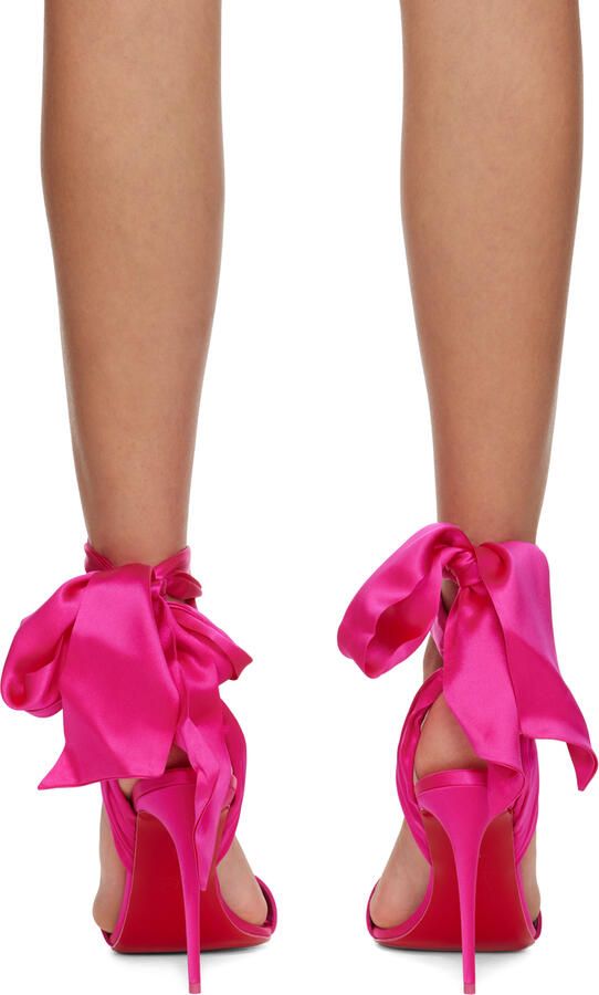 Christian Louboutin Pink 'Sandale du Désert' Heeled Sandals - Picture 5