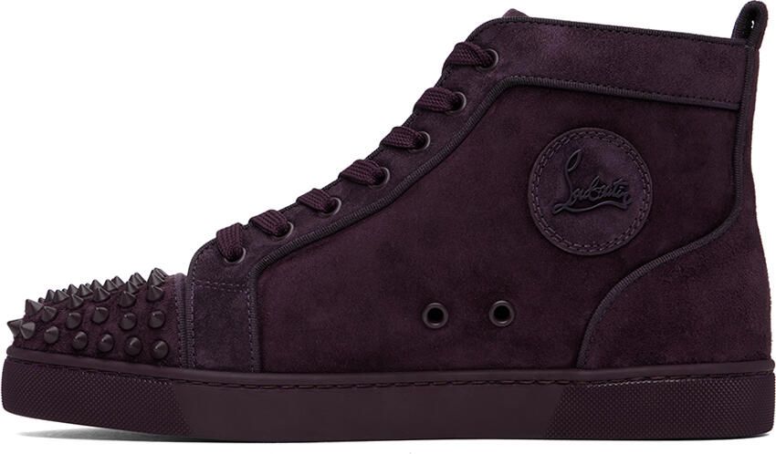 Christian Louboutin Purple Lou Spikes Sneakers - Picture 3