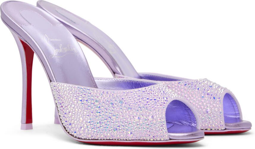 Christian Louboutin Purple Me Dolly Strass 100 Heeled Sandals - Picture 2
