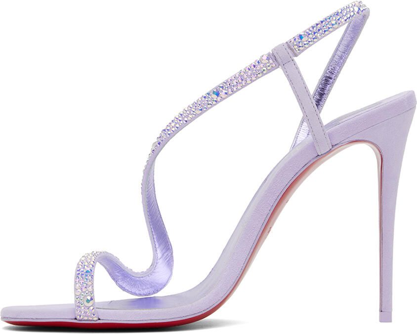 Christian Louboutin Purple Rosalie Strass 100 Heeled Sandals - Picture 2