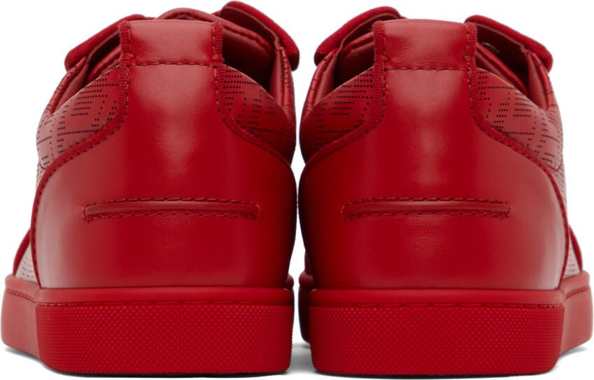 Christian Louboutin Red Louis Junior Spikes Orlato Sneakers