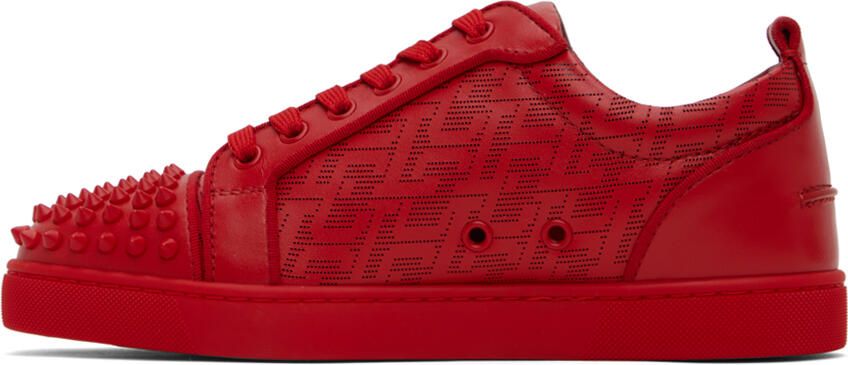Christian Louboutin Red Louis Junior Spikes Orlato Sneakers - Picture 3