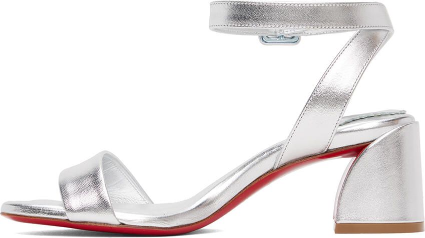 Christian Louboutin Silver Miss Sabina 55 Heeled Sandals - Picture 3