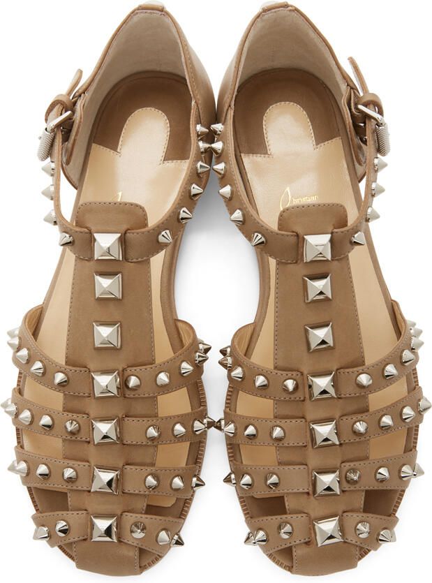 Christian Louboutin Tan Loubiclou Sandals