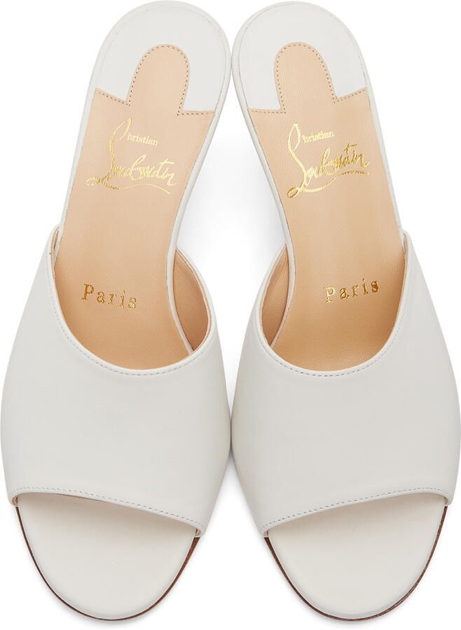 Christian Louboutin White East 55 Mules