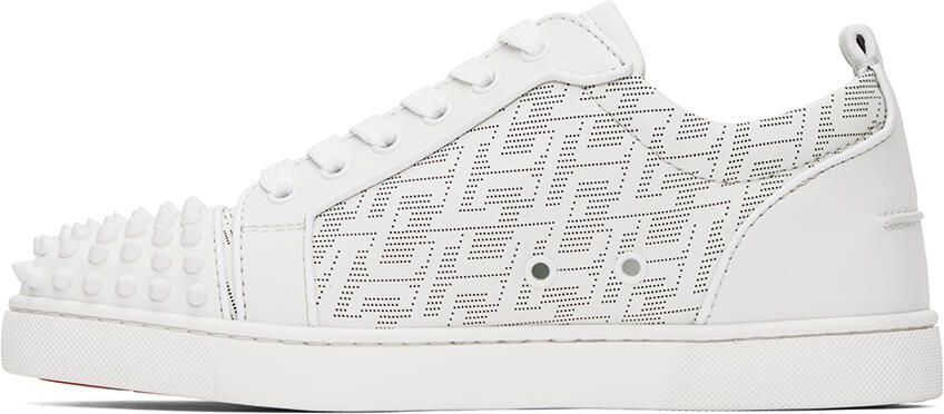 Christian Louboutin White Louis Junior Spikes Sneakers - Picture 3
