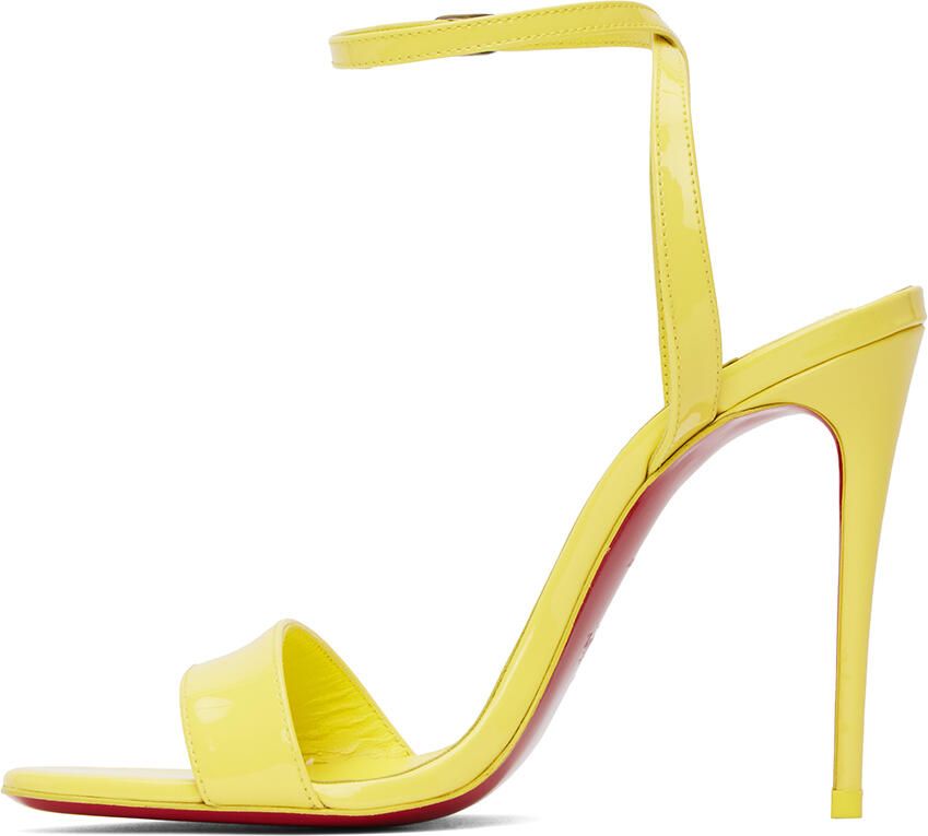 Christian Louboutin Yellow Loubigirl 100 Heeled Sandals - Picture 3