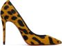 Christian Louboutin Orange & Black Kate 100 Heels - Thumbnail 1