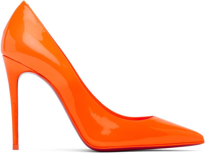 Christian Louboutin Orange Kate 100 Heels