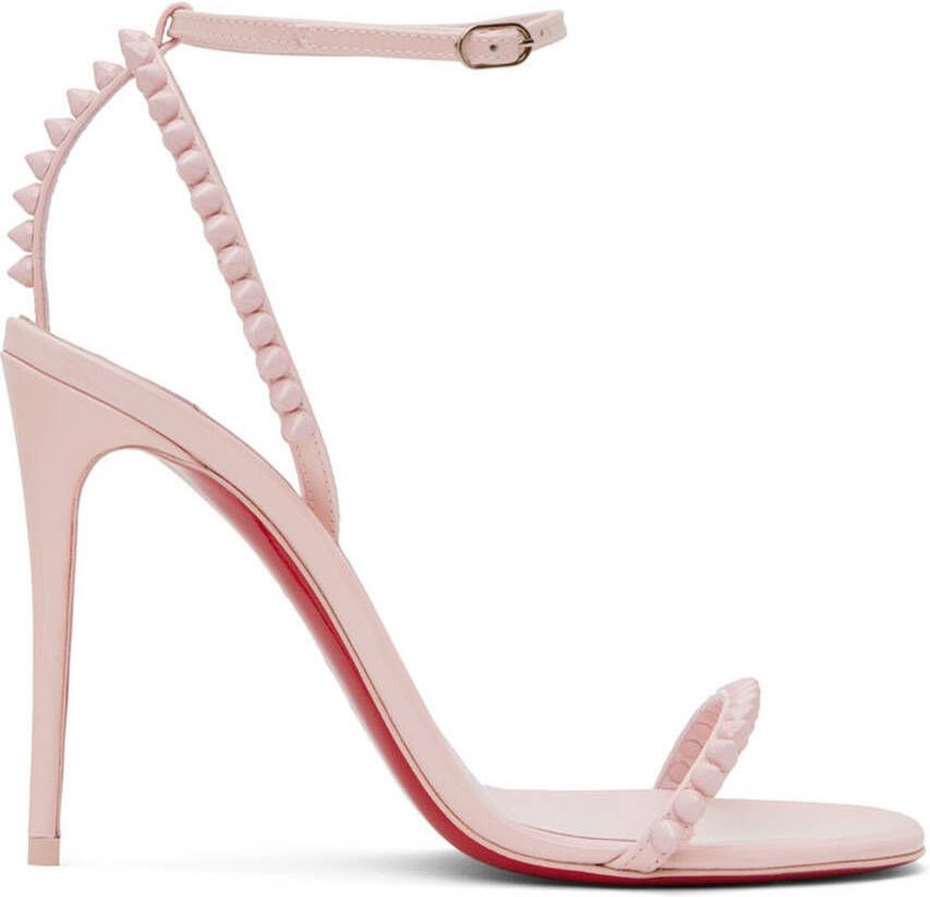 Christian Louboutin Beige Rosalie 100 Heeled Sandals - Picture 1