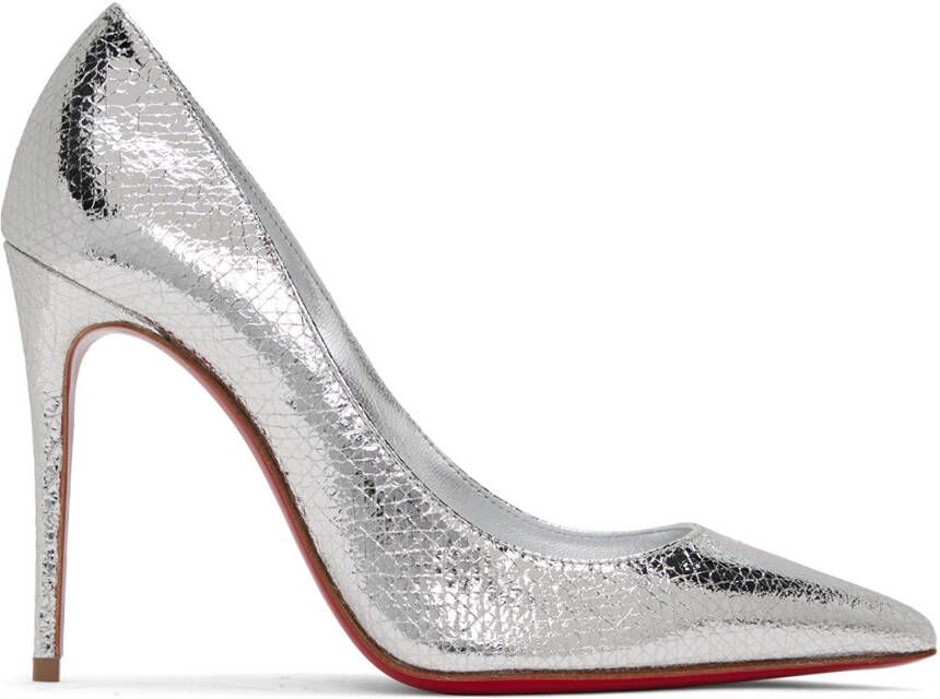Christian Louboutin Silver Kate 100 Heels