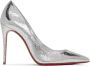 Christian Louboutin Silver Kate 100 Heels - Thumbnail 1