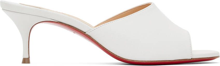 Christian Louboutin White East 55 Mules