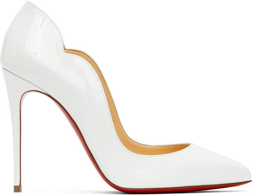 Christian Louboutin White Patent Hot Chick 100 Heels