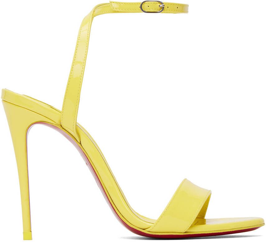 Christian Louboutin Yellow Loubigirl 100 Heeled Sandals