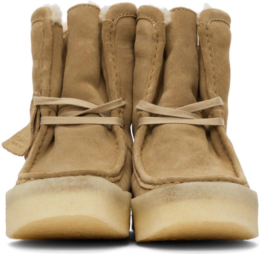 Clarks Originals Beige Wallabee Cup Hi Boots - Picture 2