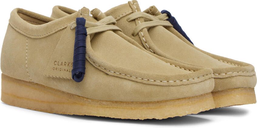Clarks Originals Beige Suede Wallabee Derbys - Picture 7