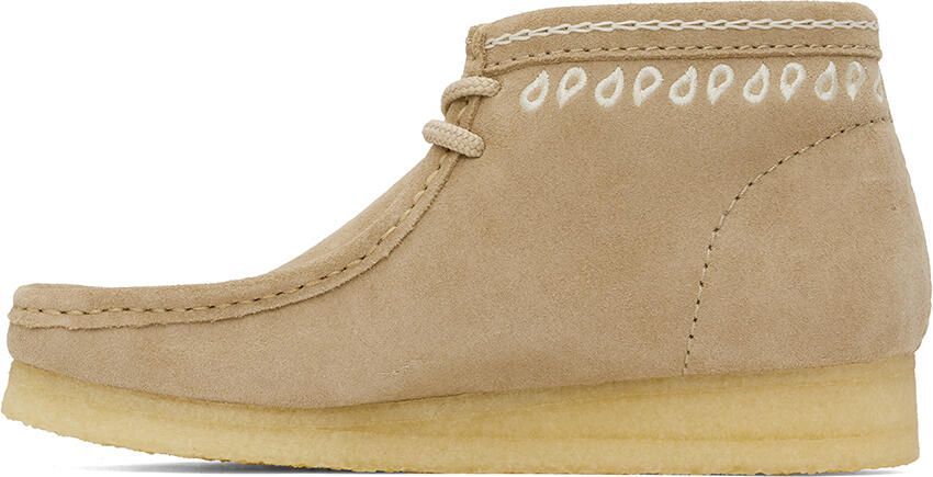 Clarks Originals Beige Wallabee Desert Boots - Picture 3