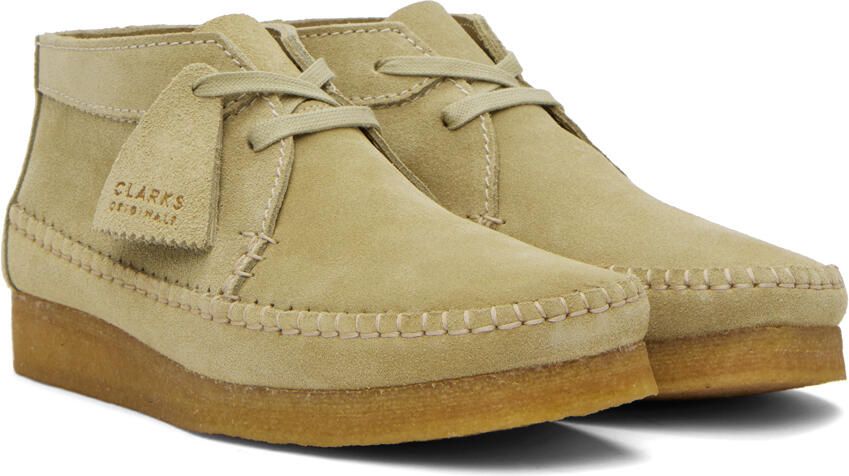 Clarks Originals Beige Weaver Desert Boots - Picture 3