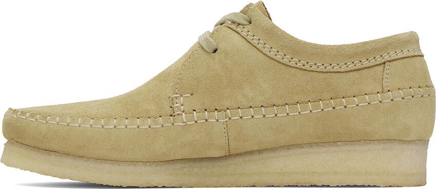 Clarks Originals Beige Weaver Derbys - Picture 3