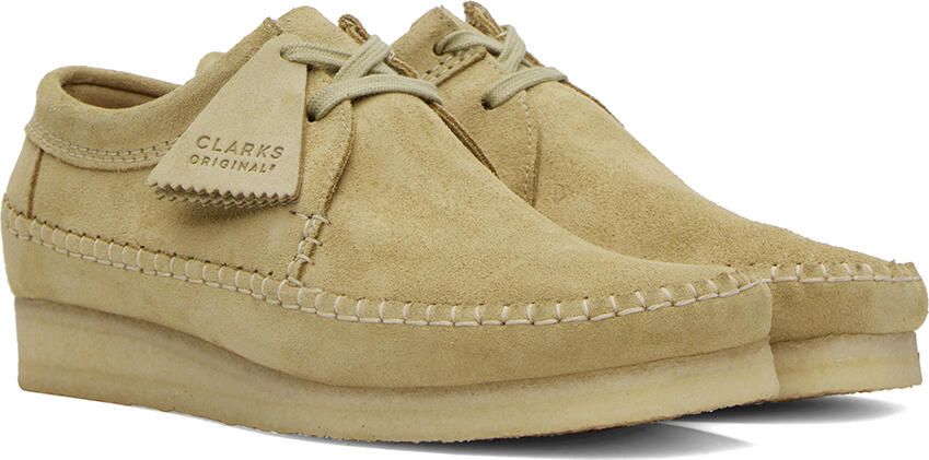 Clarks Originals Beige Weaver Derbys - Picture 2