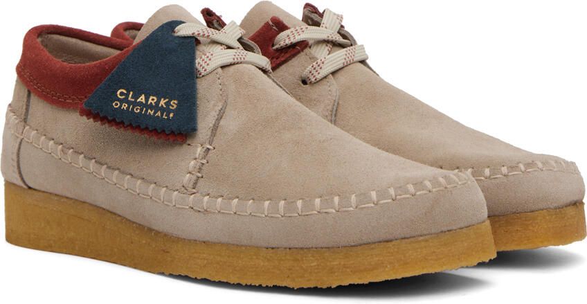 Clarks Originals Beige Weaver Derbys - Picture 2