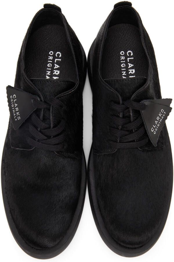 Clarks Originals Black Faux-Fur Mileno London Derbys - Picture 1