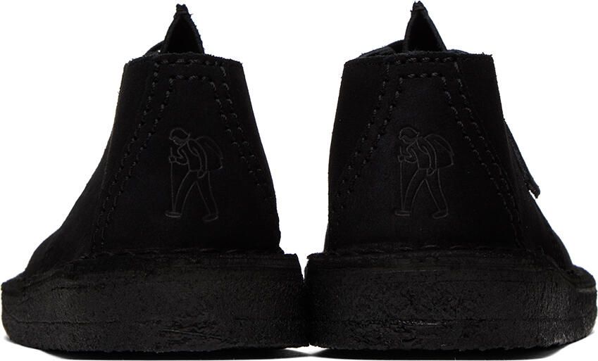 Clarks Originals Black Suede Desert Trek Derbys