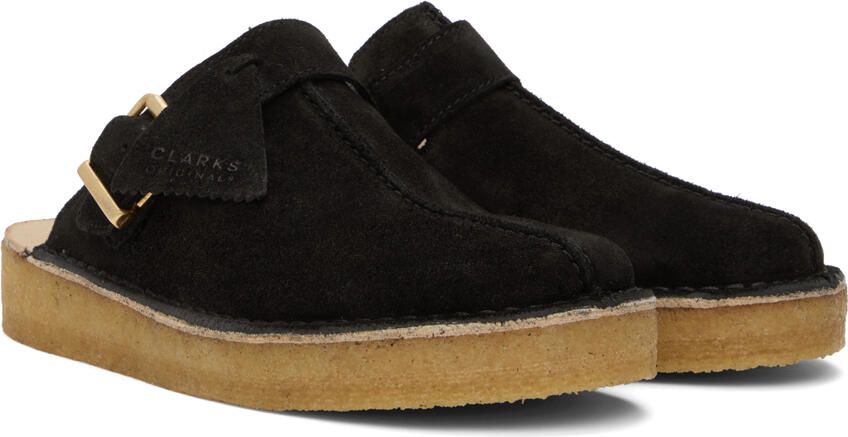 Clarks Originals Black Trek Mules - Picture 2